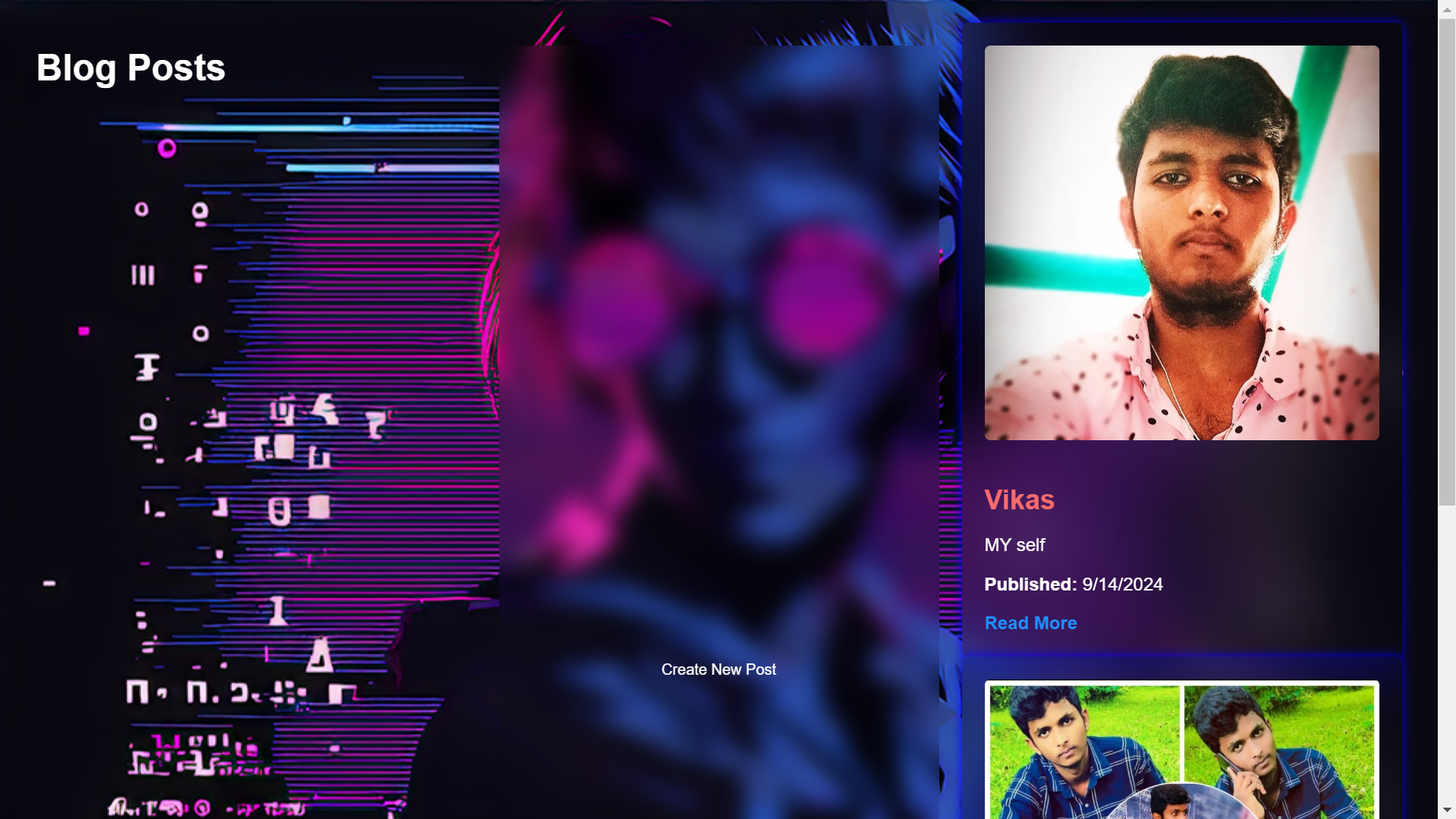 Blog Post Project screenshot